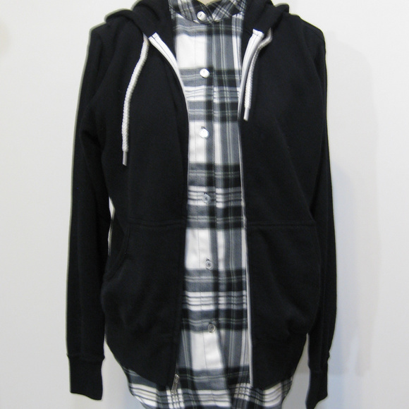 JET by John Eshaya Black Layered Shirt Size M/L - Picture 5 of 8